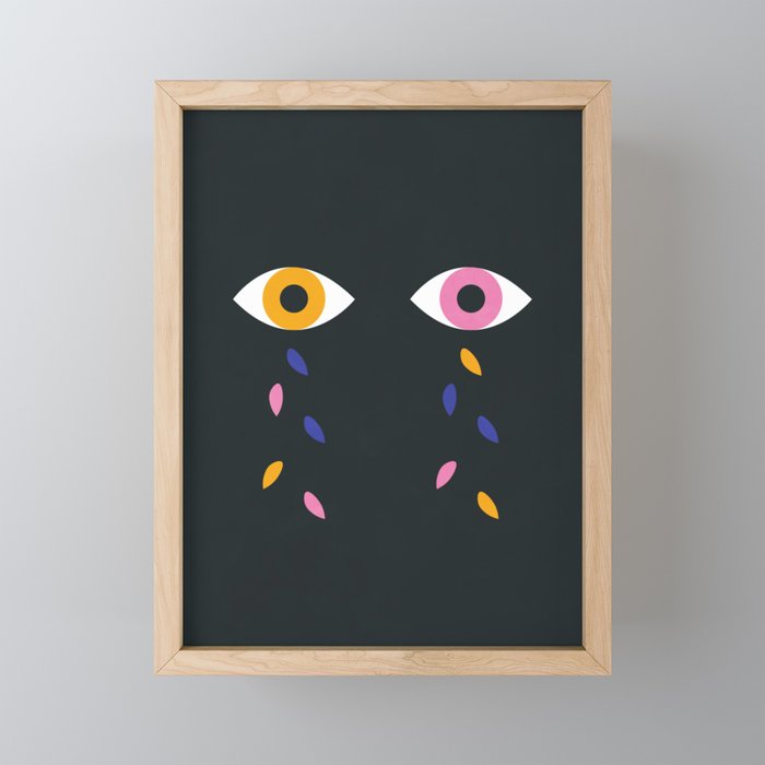 Cried Eyes - Dark Framed Mini Art Print