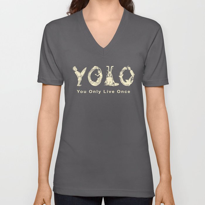 YOLO V Neck T Shirt