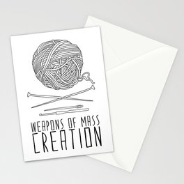Weapons Of Mass Creation - Knitting Stationery Card