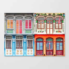 The Singapore Shophouse Canvas Print