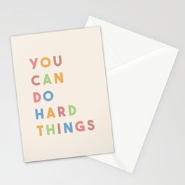 You Can Do Hard Things Stationery Card