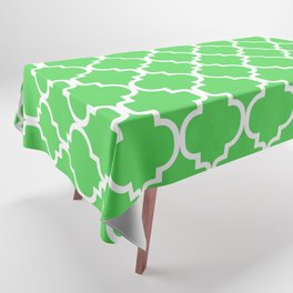 Moroccan Trellis (White & Green Pattern) Tablecloth
