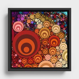 Rainbow Polka Dots #4 Framed Canvas