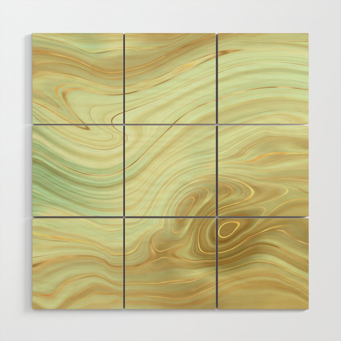 Gold Abstract Agate 20 Wood Wall Art