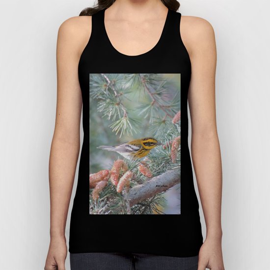 A Townsend's Warbler Spruces Up Unisex Tank Top