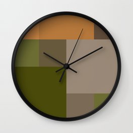 Grid color - Park stair Wall Clock