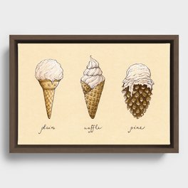 Ice Cream Cones Framed Canvas
