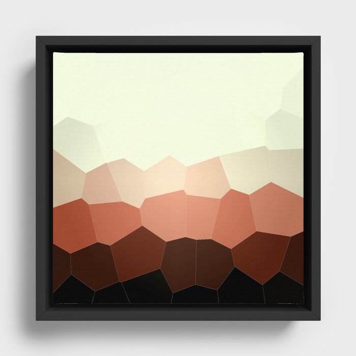 Desert Mountains Gradient Framed Canvas