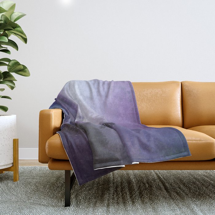 SOLITUDE IN TIME - PURPLE Throw Blanket