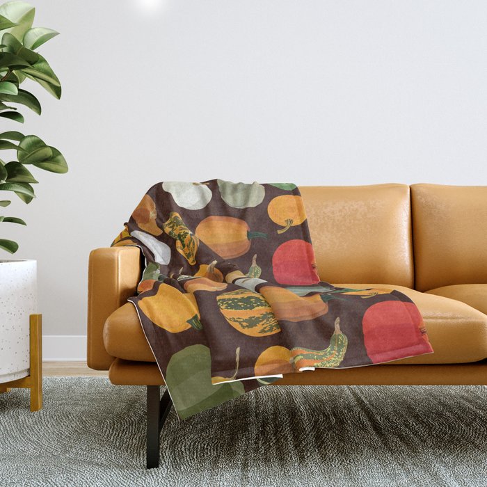 Pumpkins Throw Blanket