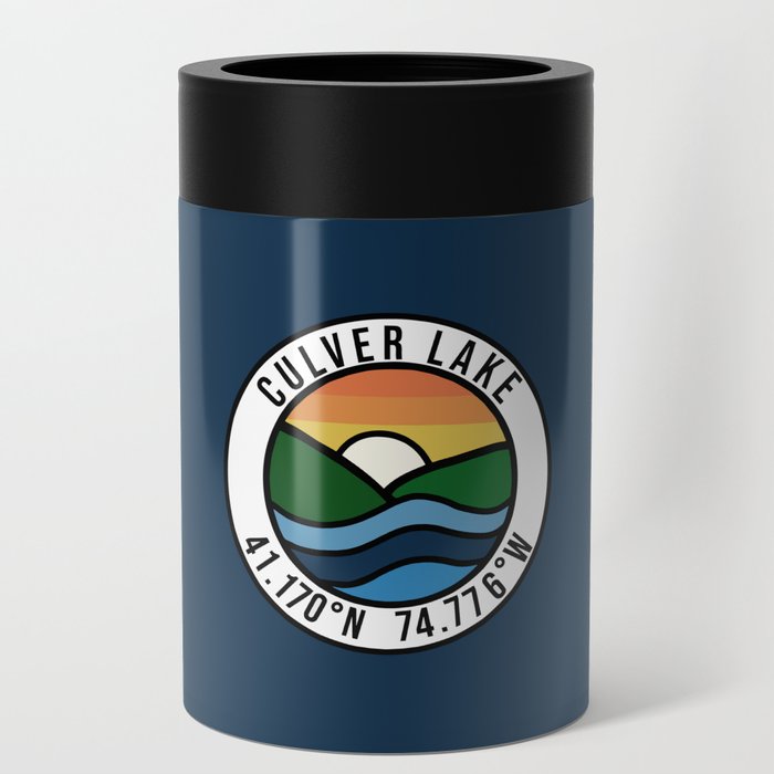 Culver Lake - Navy/Badge Can Cooler