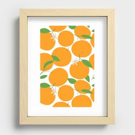 Orange fruit seamless pattern illustration  Recessed Framed Print