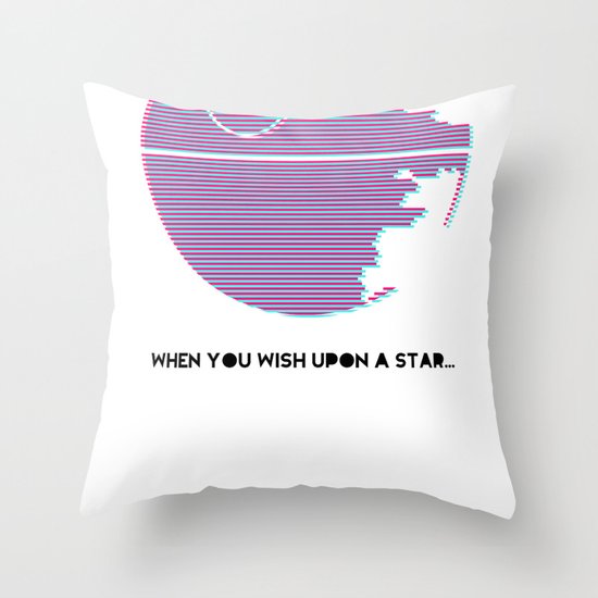 Wish Upon A Death Star Throw Pillow