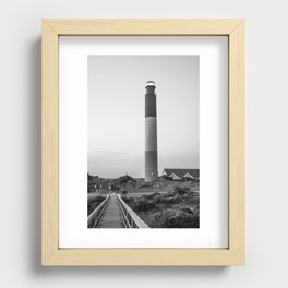 Lighthouse at Oak Island NC Recessed Framed Print