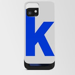 letter K (Blue & White) iPhone Card Case