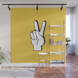 Peace Sign yellow Wall Mural