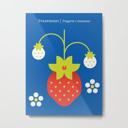 Fruit: Strawberry Metal Print | Fruitpattern, Popart, Fruitposter, Strawberryposter, Blossom, Fruit, Strawberrypattern, Fruitseries, Illustration, Kids 