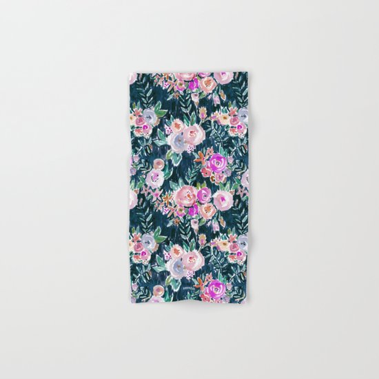 Midnight PROFUSION FLORAL Hand & Bath Towel