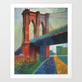 Brooklyn Bridge, New York Art Print