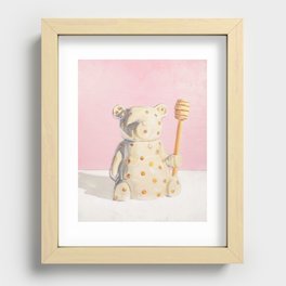 Pink Honey Bear Recessed Framed Print