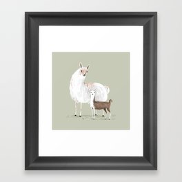 Llama Mama Framed Art Print