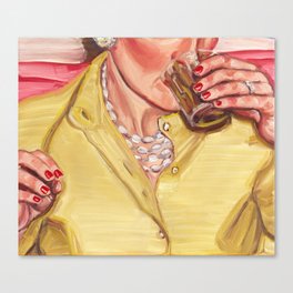 Stiff drink and red nail polish Canvas Print