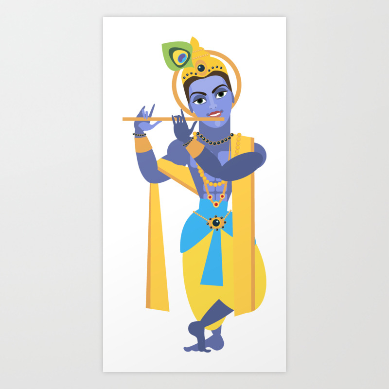 lord Vishnu Krishna Art Print by OlgaBerlet | Society6
