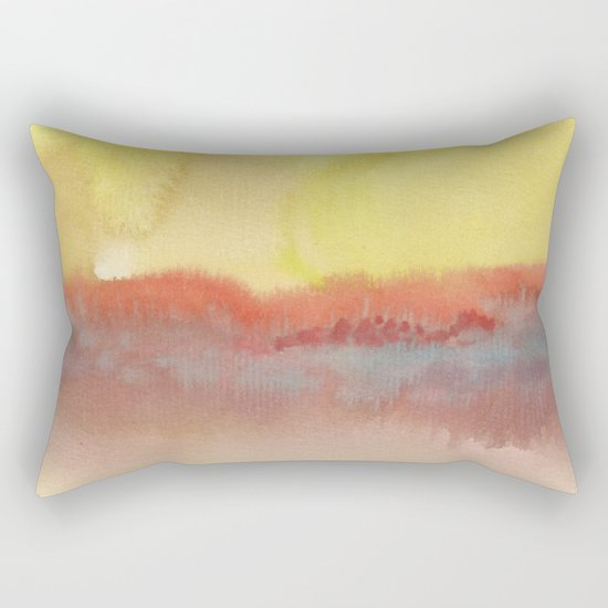 Watercolor abstract landscape 01 Rectangular Pillow