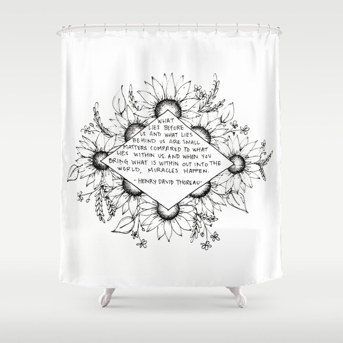 Thoreau Sunflower Shower Curtain