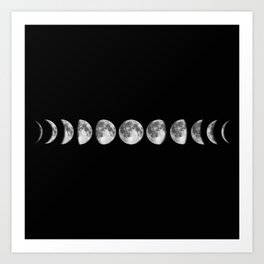 moon phases Art Print