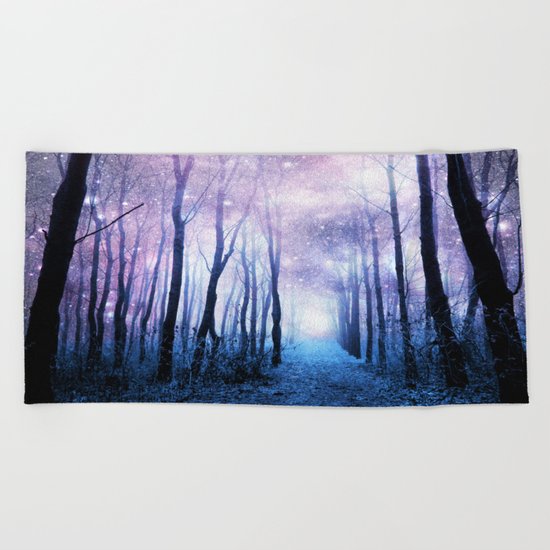 Fantasy Forest Path Beach Towel