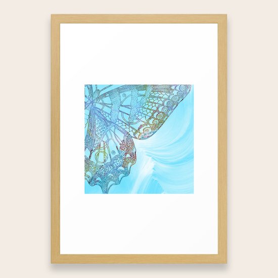 Colorful Abstract Butterfly Design Framed Art Print By