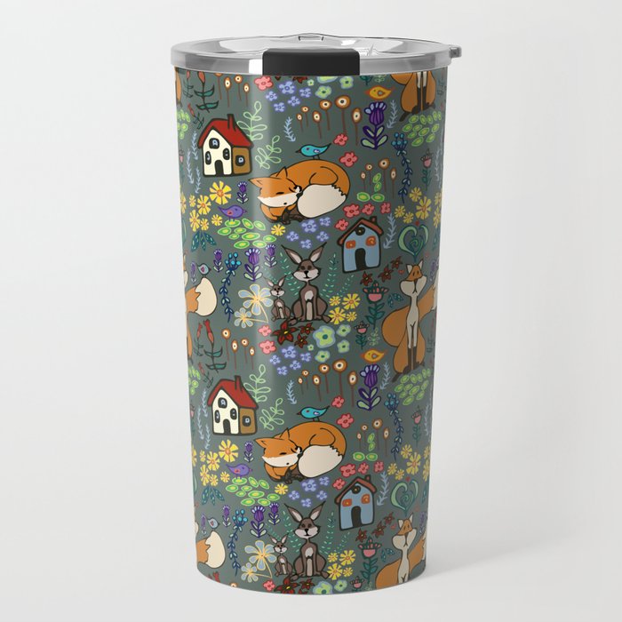 Foxes in the forest (and friends) Travel Mug