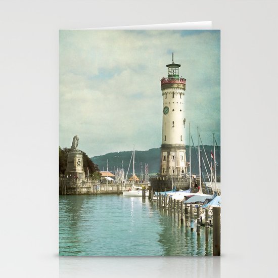 LINDAU LIGHTHOUSE - LAKE OF CONSTANCE Stationery Cards