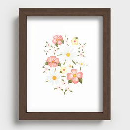Romantic Flowers Nursery Recessed Framed Print