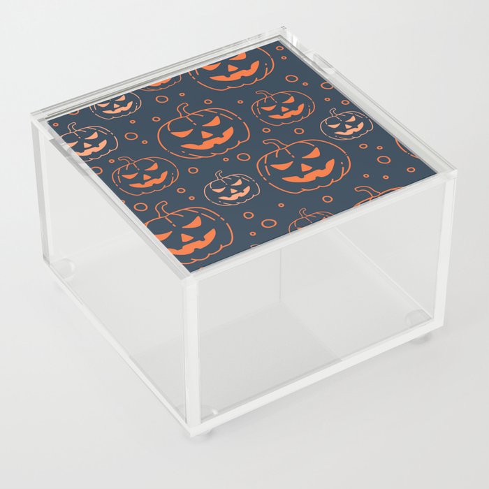 Pumpkin Halloween Background Acrylic Box