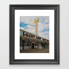 Lucky Leo's, Seaside Heights Framed Art Print