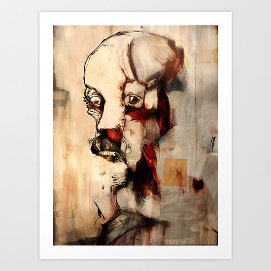 Portrait of a Distracted Man Art Print