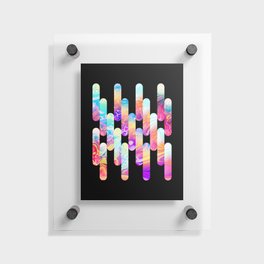 IRIDESCENT MARBLE TEXTURED SHAPES Floating Acrylic Print