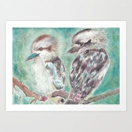 kookaburra birds Art Print