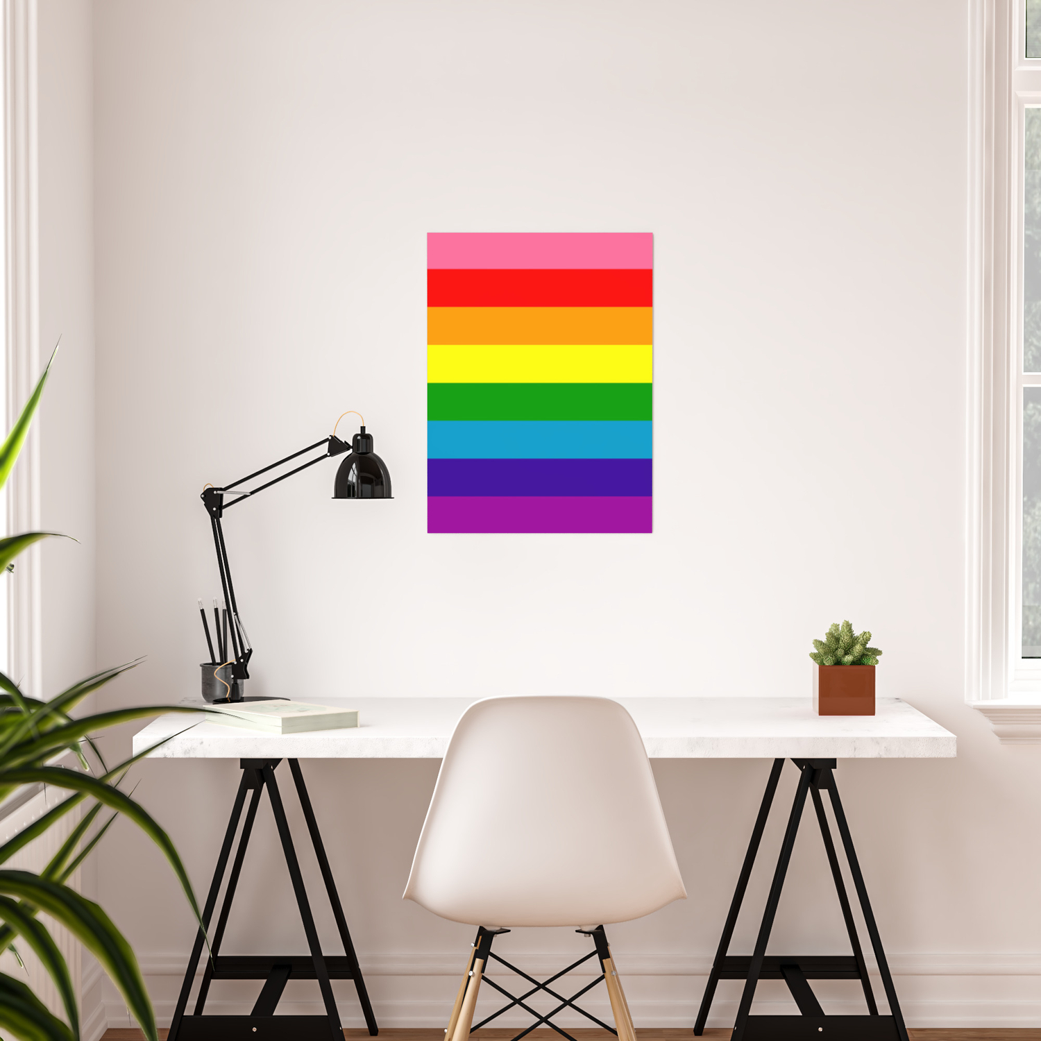 Rainbow Flag Original Gay Pride Flag Colors Poster By