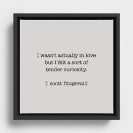 F. Scott Fitzgerald The Great Gatsby Framed Canvas