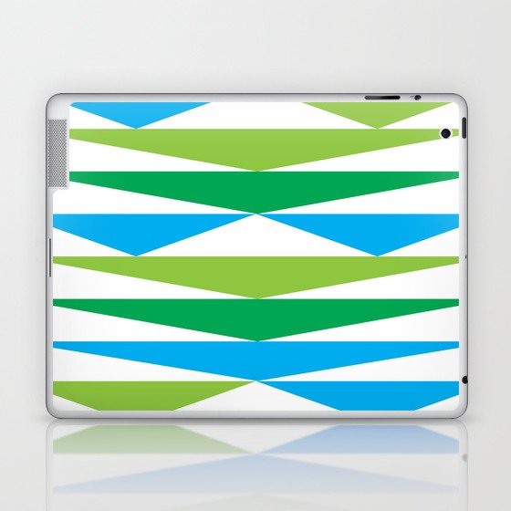 Blue Green Triangles Laptop & iPad Skin