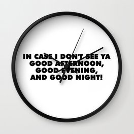 Good Night The Truman Show quote Wall Clock | Goodnight, Comedy, Cultmovie, Digital, Truman, Movie, Quotes, Film, Graphicdesign, Classic 