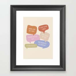 Mental Health Framed Art Print