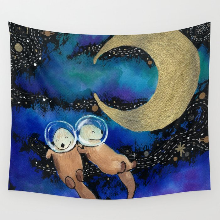 Otter Space Wall Tapestry
