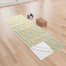 Watercolour rainbow Yoga Towel