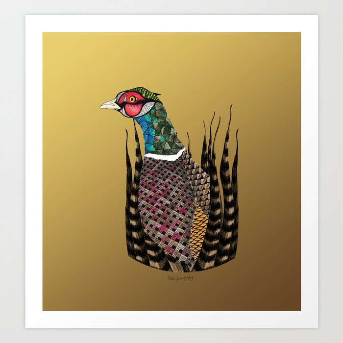 Pheasant Totem Art Print
