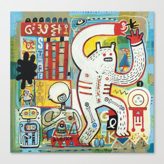 Geek shop Canvas Print