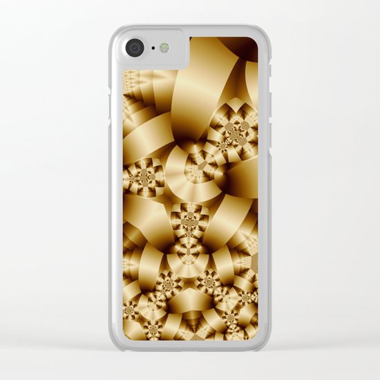 Golden shapes and patetrns in 3-D Clear iPhone Case